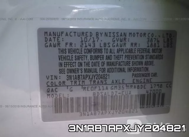 3N1AB7APXJY204821 фото 10