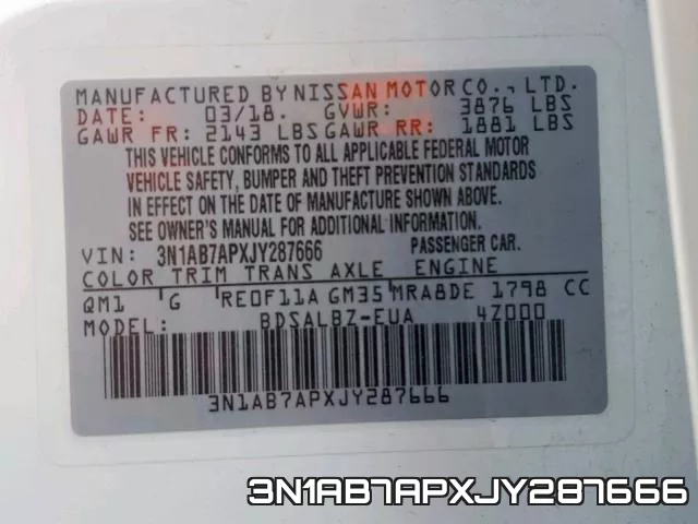 3N1AB7APXJY287666 фото 2