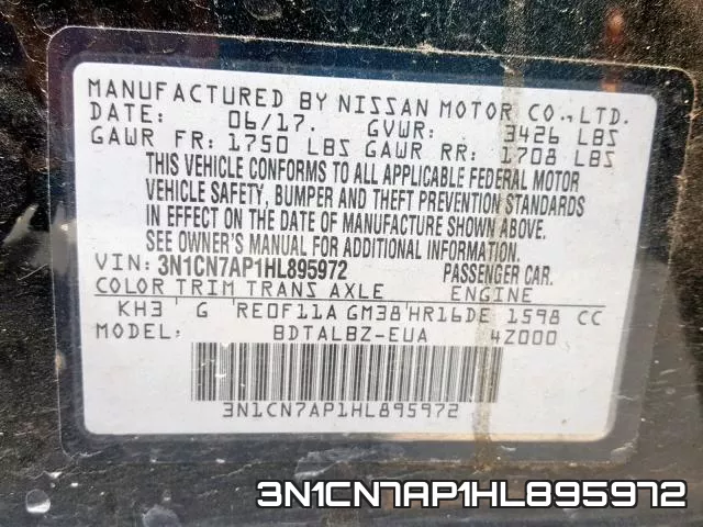 3N1CN7AP1HL895972 фото 2