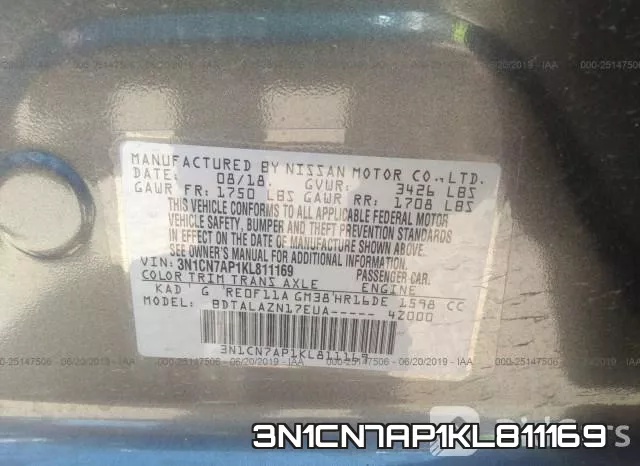 3N1CN7AP1KL811169 фото 10