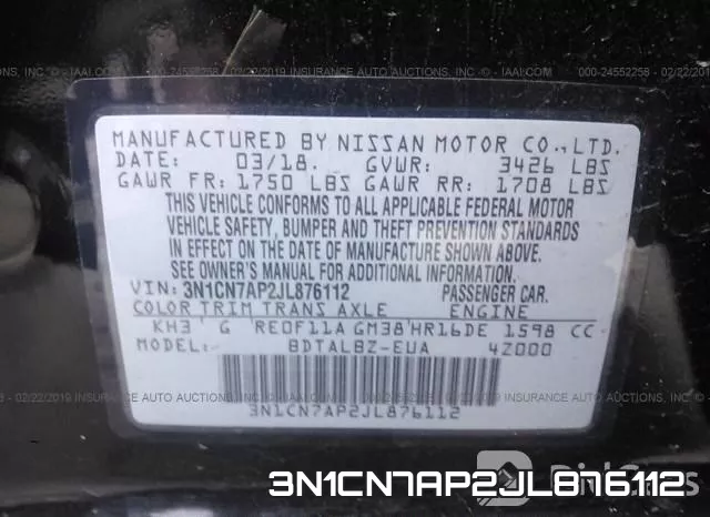 3N1CN7AP2JL876112 фото 10