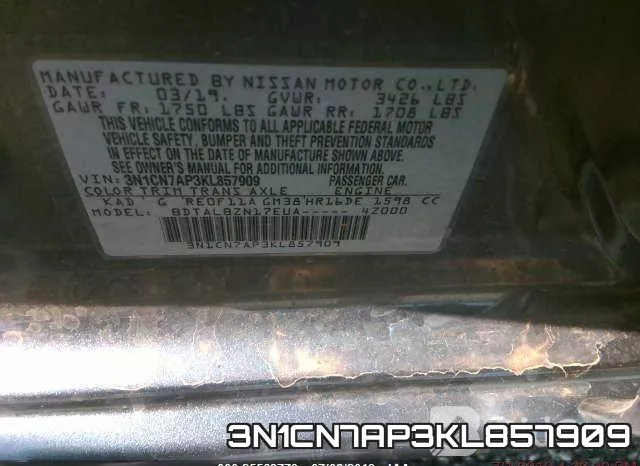 3N1CN7AP3KL857909 фото 10