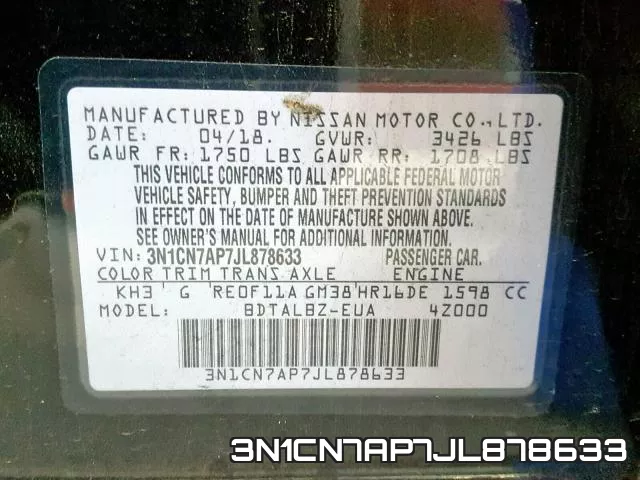 3N1CN7AP7JL878633 фото 2