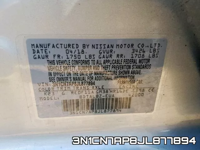 3N1CN7AP8JL877894 фото 2