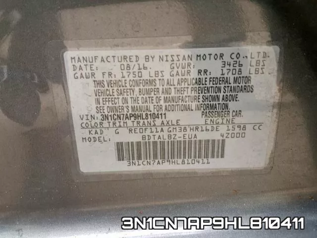 3N1CN7AP9HL810411 фото 2