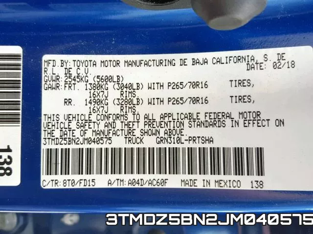 3TMDZ5BN2JM040575 фото 2