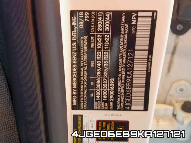 4JGED6EB9KA127121 фото 2
