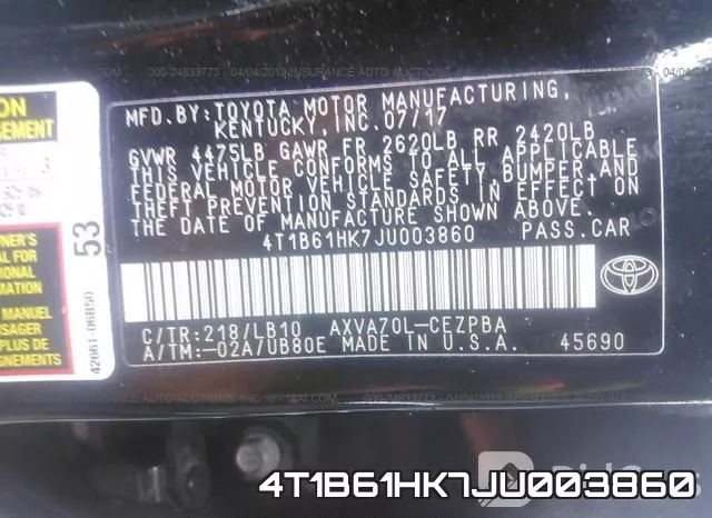4T1B61HK7JU003860 фото 10