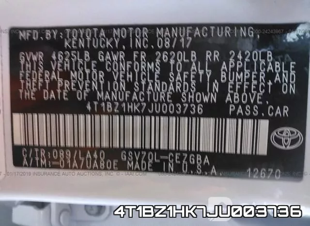 4T1BZ1HK7JU003736 фото 10