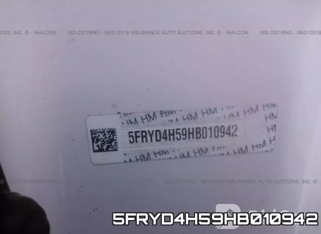 5FRYD4H59HB010942 фото 10