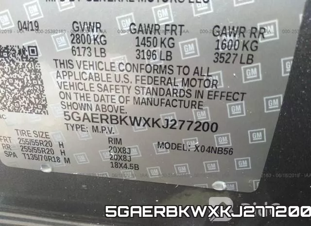5GAERBKWXKJ277200 фото 10