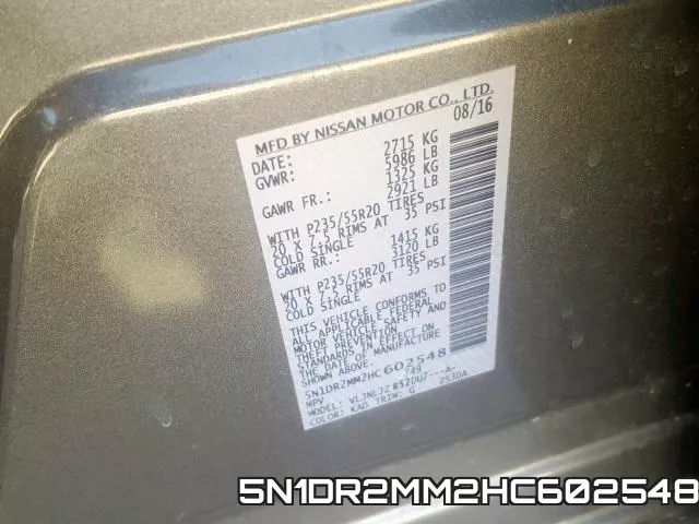 5N1DR2MM2HC602548 фото 2