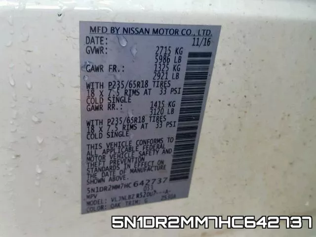 5N1DR2MM7HC642737 фото 2