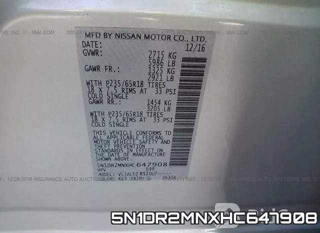 5N1DR2MNXHC647908 фото 10