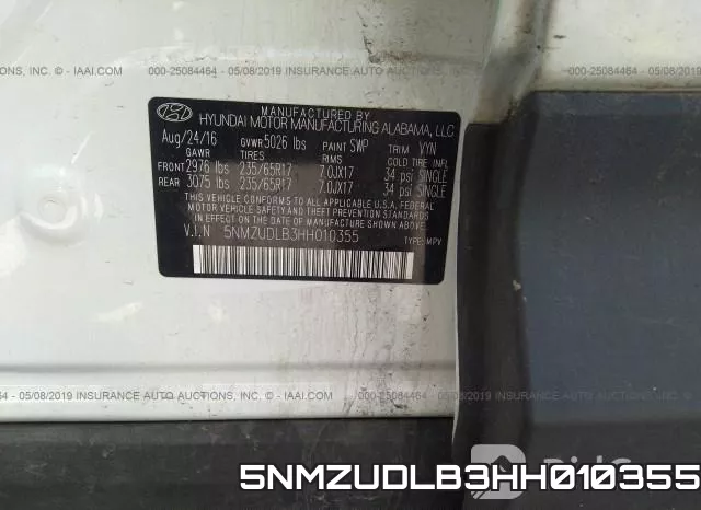 5NMZUDLB3HH010355 фото 10