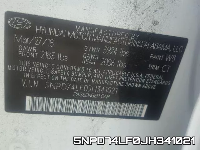 5NPD74LF0JH341021 фото 2