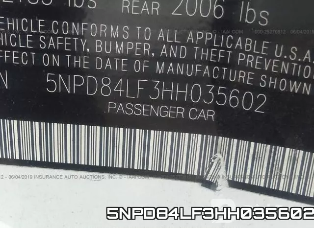 5NPD84LF3HH035602 фото 10