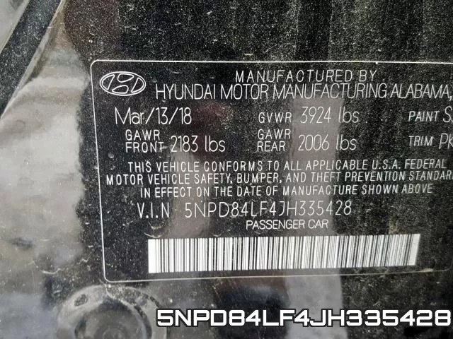 5NPD84LF4JH335428 фото 2