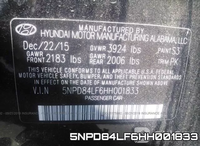 5NPD84LF6HH001833 фото 8