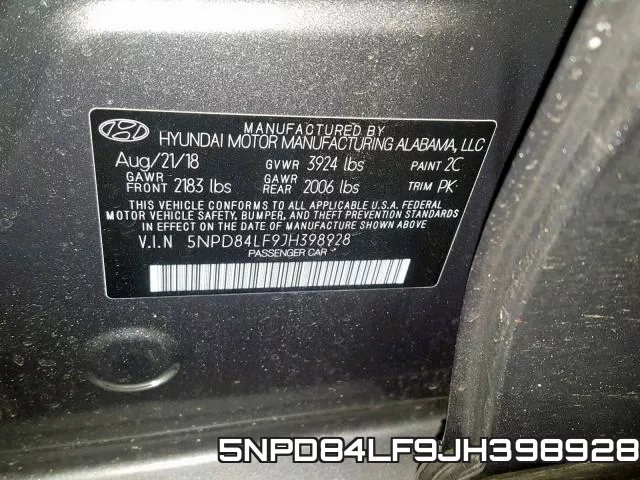 5NPD84LF9JH398928 фото 2