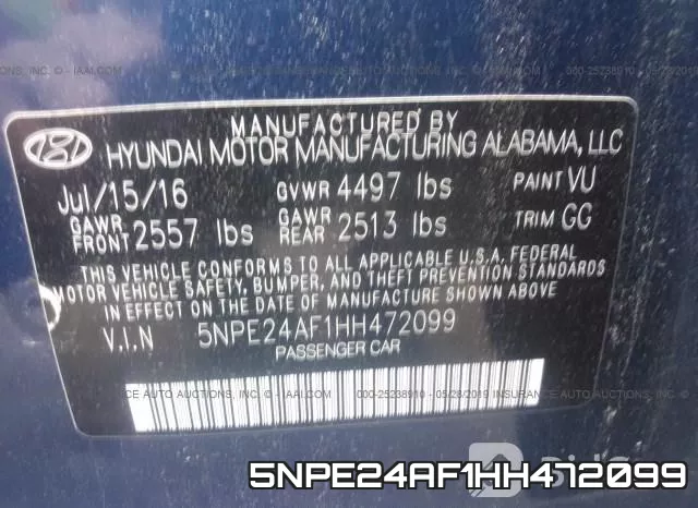 5NPE24AF1HH472099 фото 10