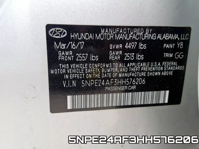 5NPE24AF3HH576206 фото 2