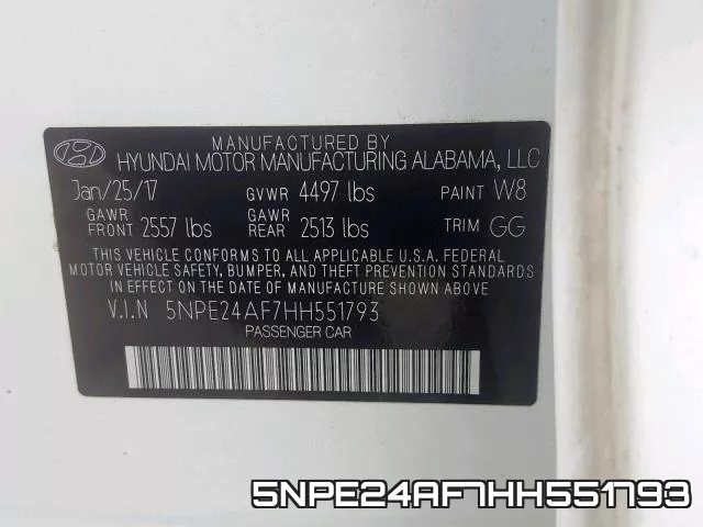 5NPE24AF7HH551793 фото 2