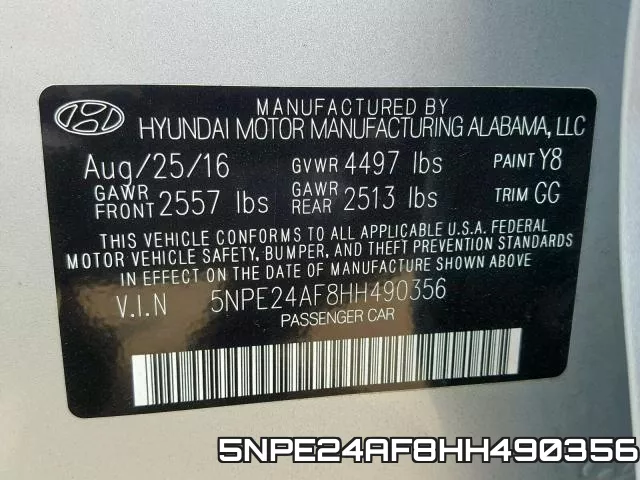 5NPE24AF8HH490356 фото 2