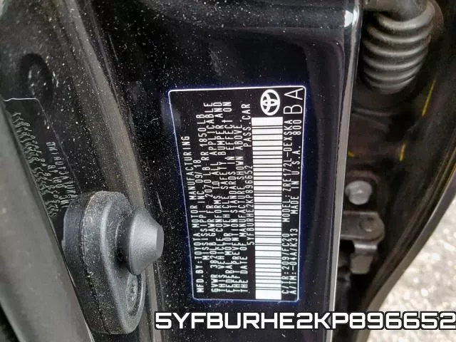 5YFBURHE2KP896652 фото 2
