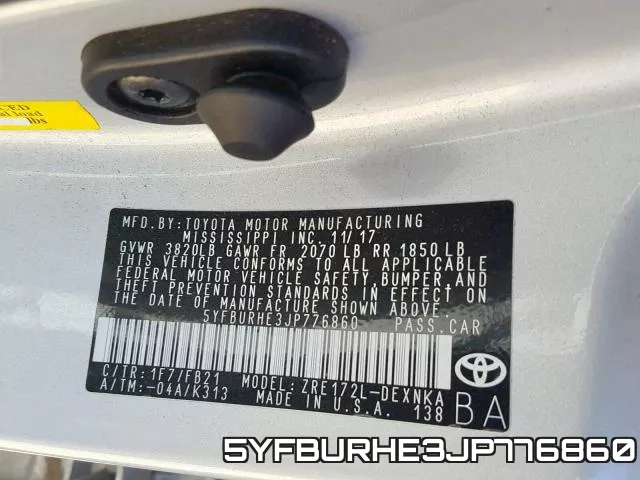 5YFBURHE3JP776860 фото 2