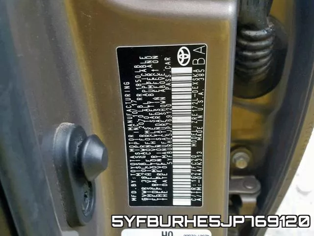 5YFBURHE5JP769120 фото 2