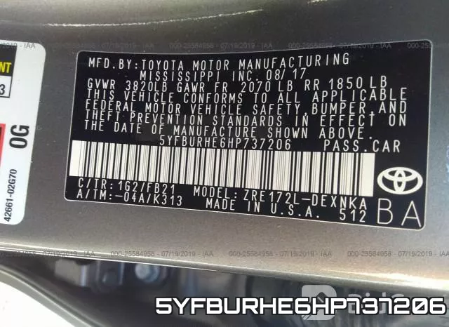 5YFBURHE6HP737206 фото 10