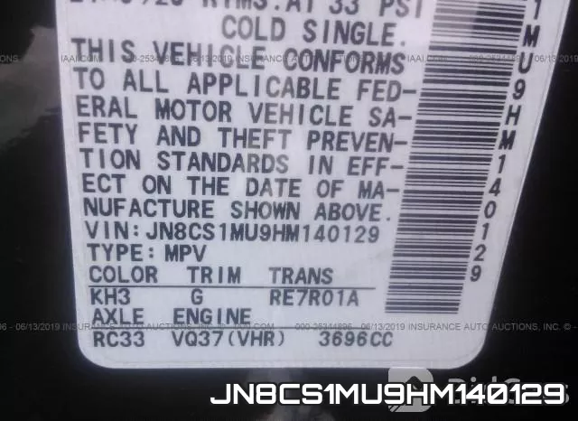 JN8CS1MU9HM140129 фото 10