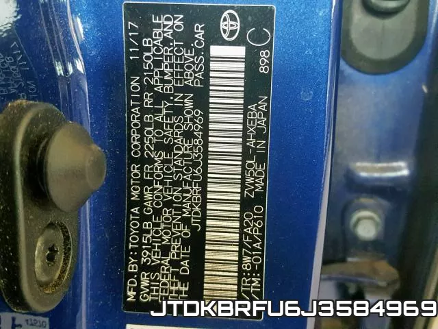 JTDKBRFU6J3584969 фото 2