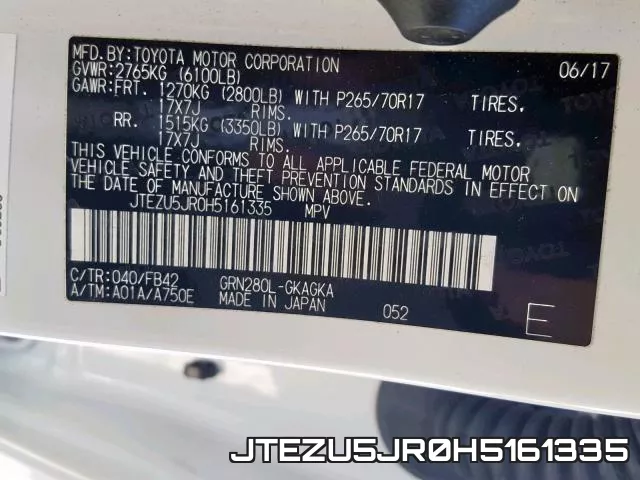 JTEZU5JR0H5161335 фото 2