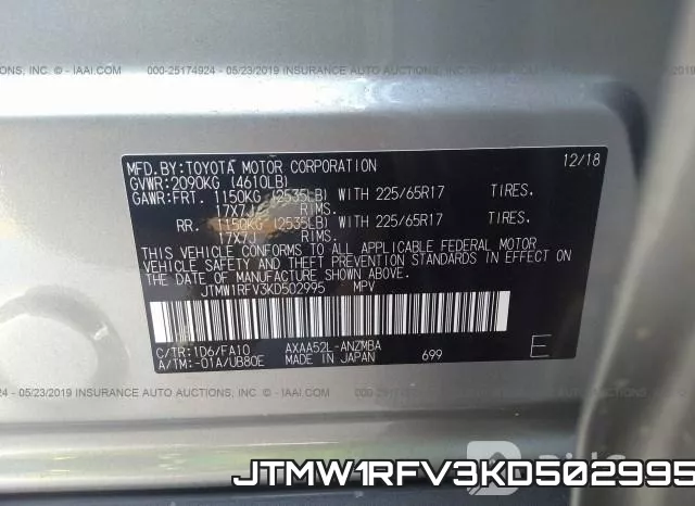 JTMW1RFV3KD502995 фото 10