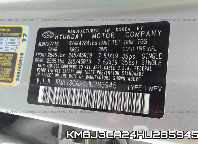 KM8J3CA24HU285945 фото 10