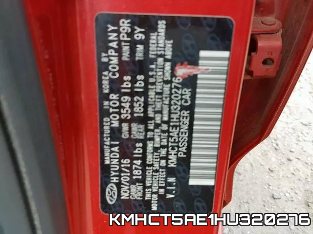 KMHCT5AE1HU320276 фото 2