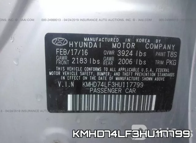 KMHD74LF3HU117799 фото 10