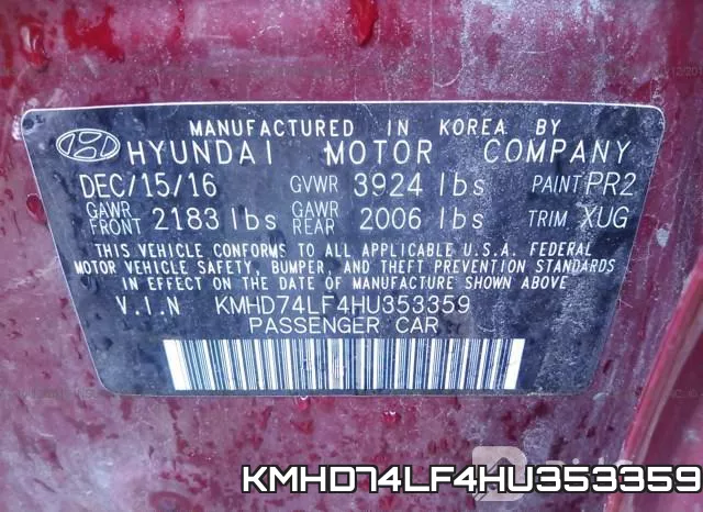 KMHD74LF4HU353359 фото 10