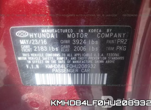 KMHD84LF0HU208932 фото 9