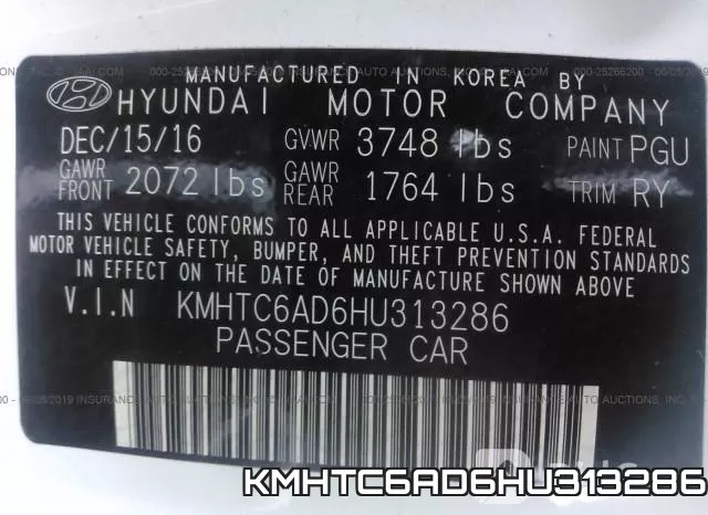 KMHTC6AD6HU313286 фото 10
