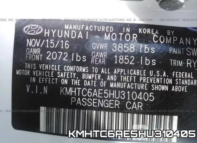 KMHTC6AE5HU310405 фото 10