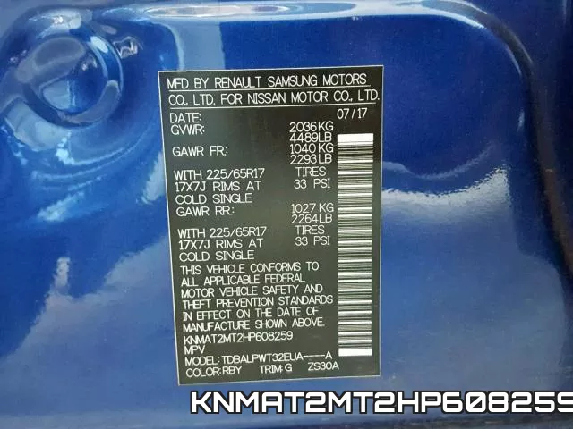 KNMAT2MT2HP608259 фото 2
