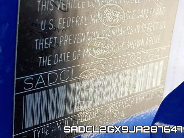SADCL2GX9JA287647 фото 2
