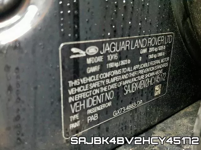 SAJBK4BV2HCY45172 фото 2