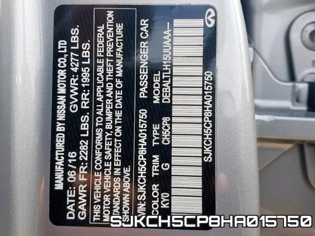 SJKCH5CP8HA015750 фото 2