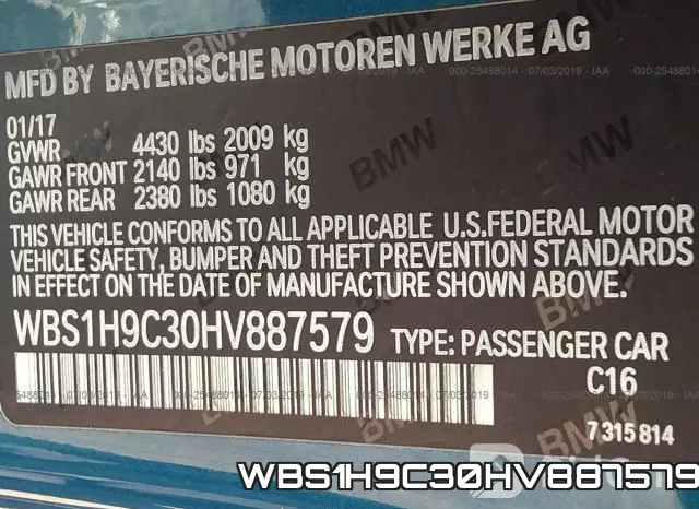 WBS1H9C30HV887579 фото 10