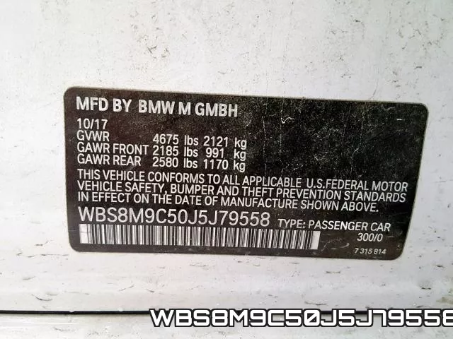 WBS8M9C50J5J79558 фото 2