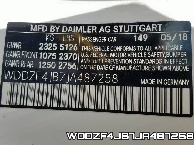 WDDZF4JB7JA487258 фото 2